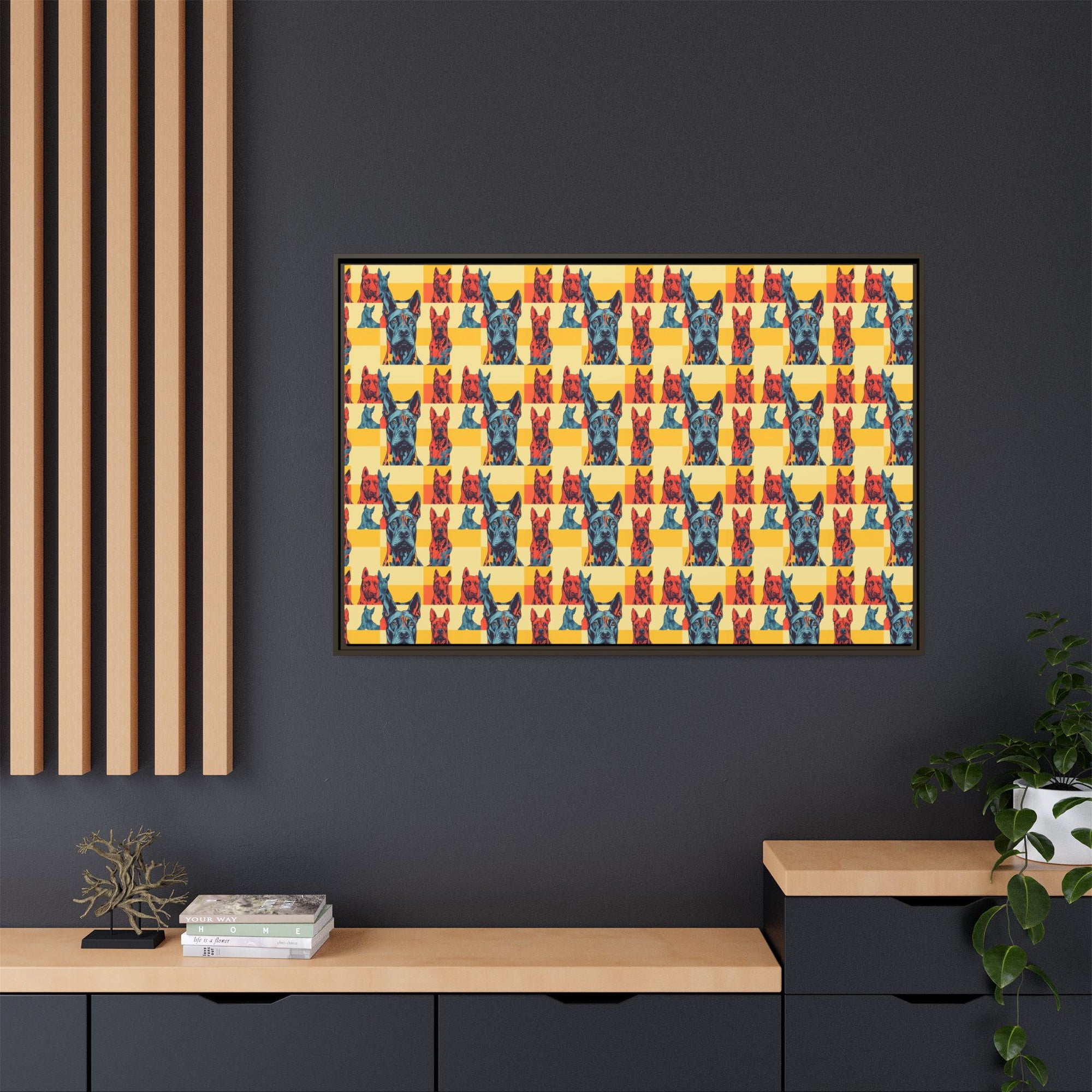 Dane-tastic Marvelous Mutt Mode Matte Canvas, Framed