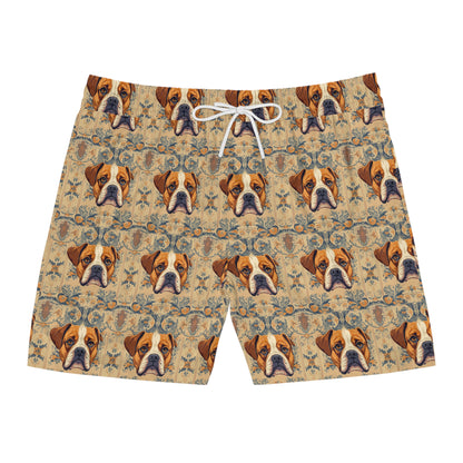 Bowtie Boxer Bliss Men's Mid-Length Swim Shorts