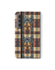 Pawsome Rottweiler Royalty Plaid Flip Cases