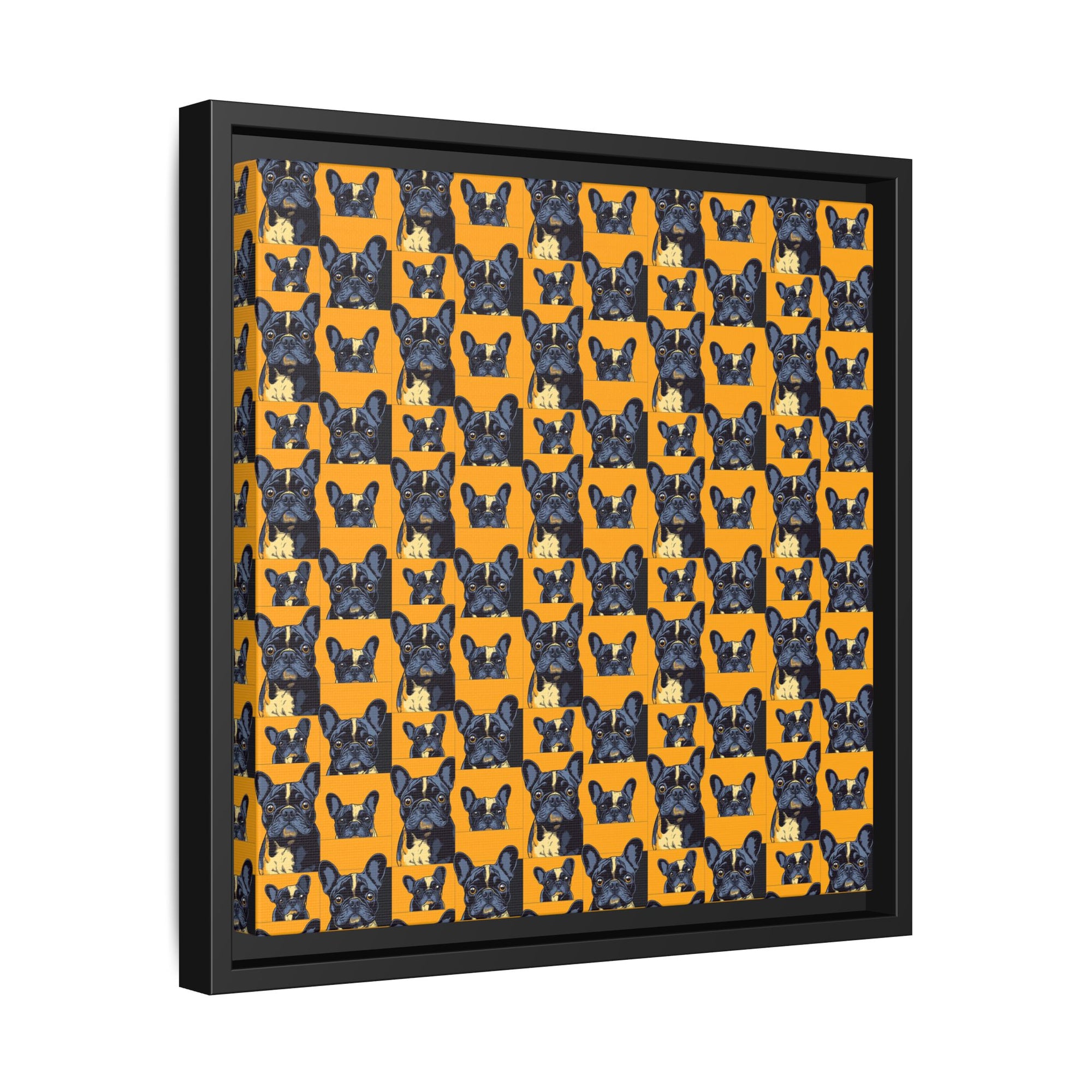 Frenchie Pawsitively Pawsome Peek-a-Boo Perfection Matte Canvas, Framed