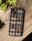 Pawsome Rottweiler Royalty Plaid Slim Phone Cases