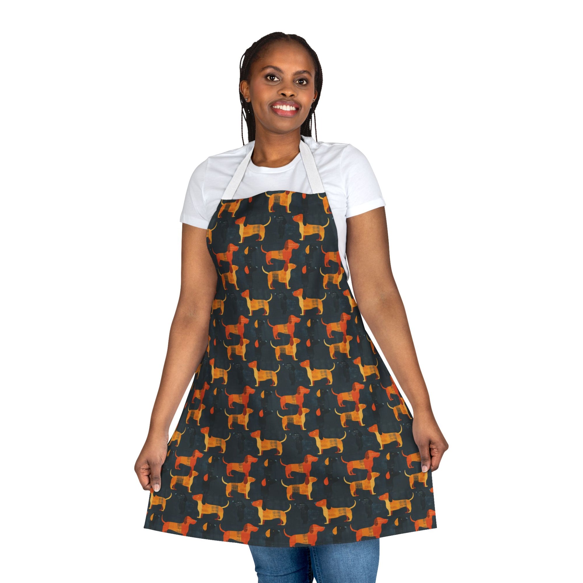 Dapper Dachshund Noir Glow Apron