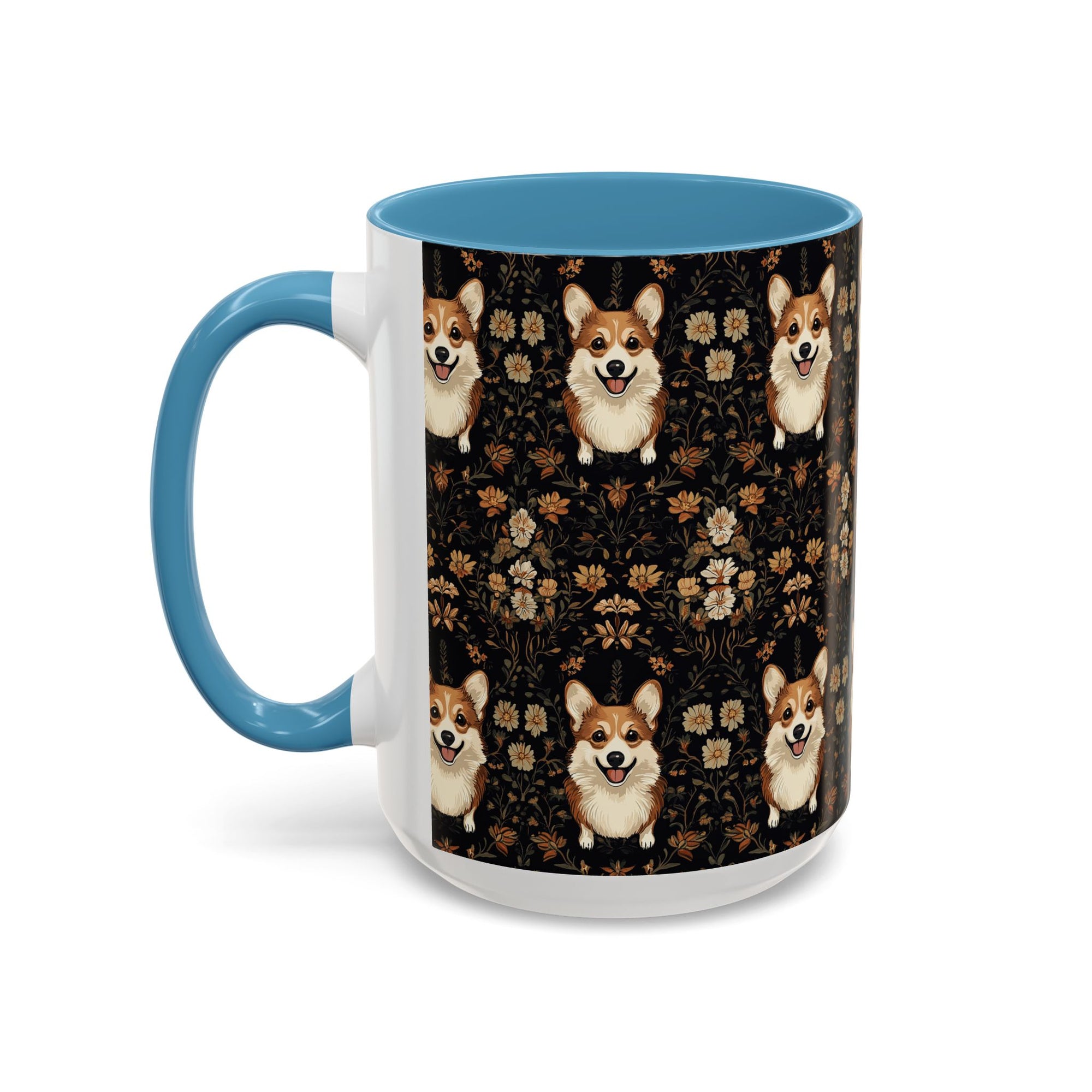 Nighttime Corgi Glow Stride Accent Coffee Mug