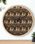 Beagle Blossom Bonanza Wall Clock