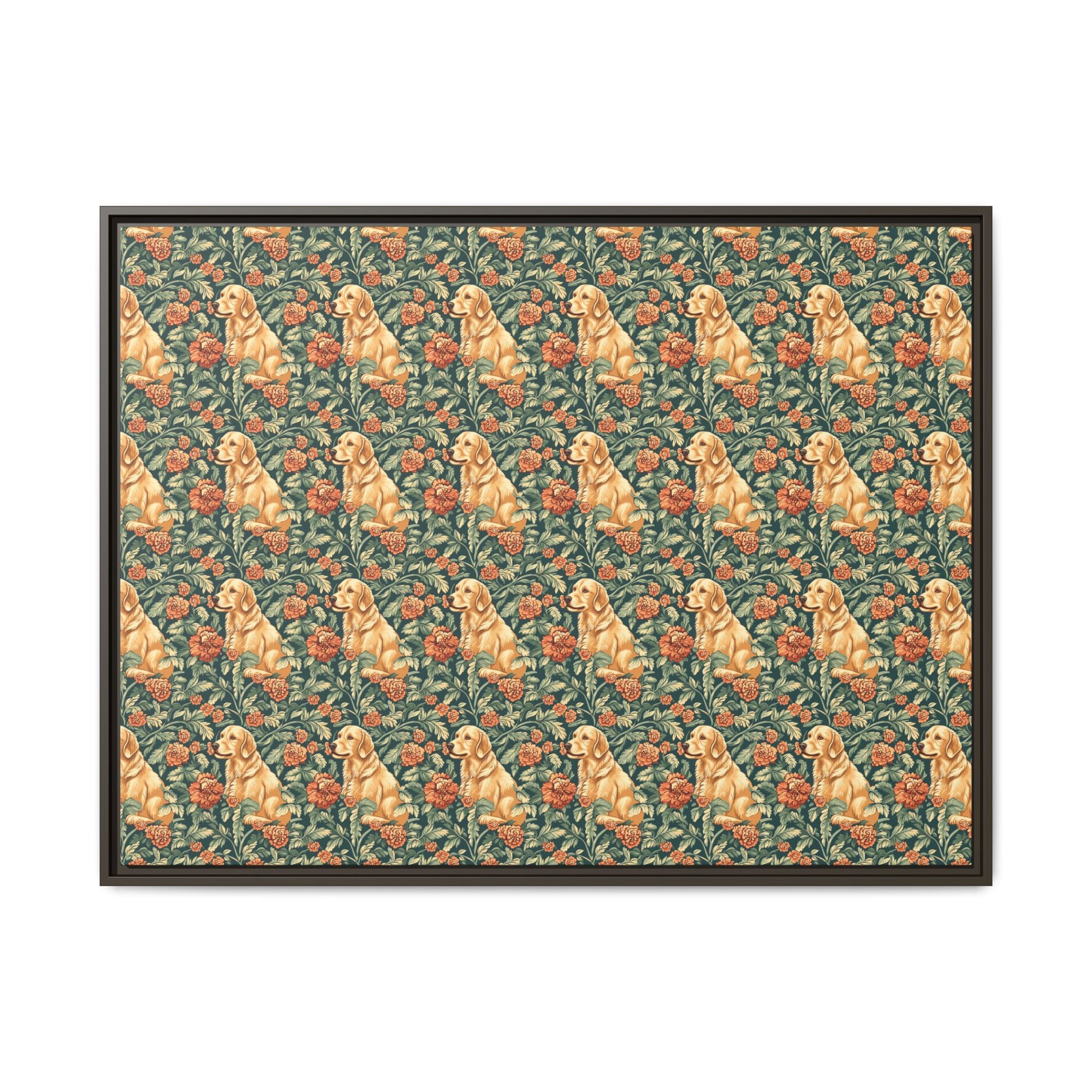 Blooming Goldie Glam Matte Canvas, Framed