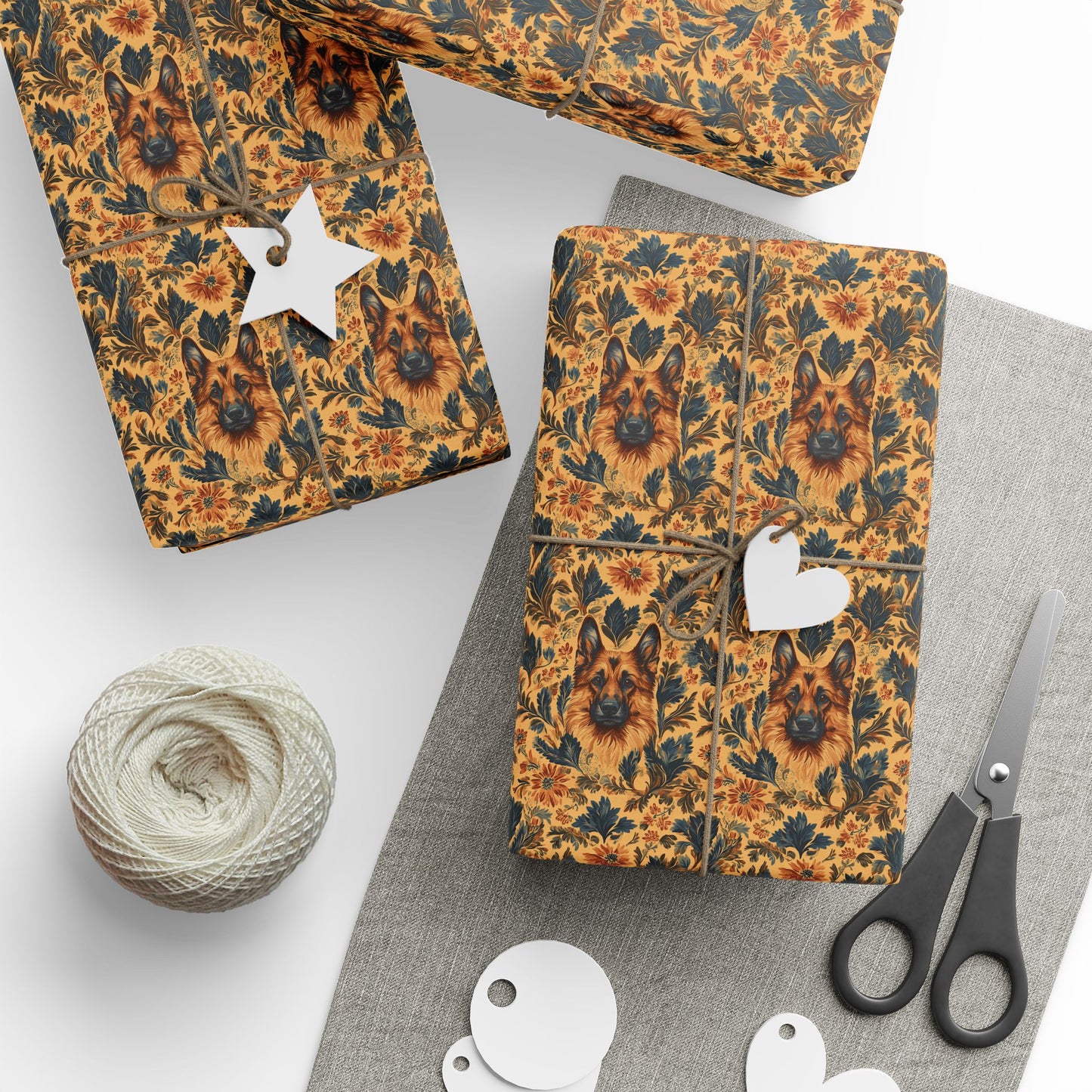 Autumnal German Shepherd Glamour Wrapping Paper