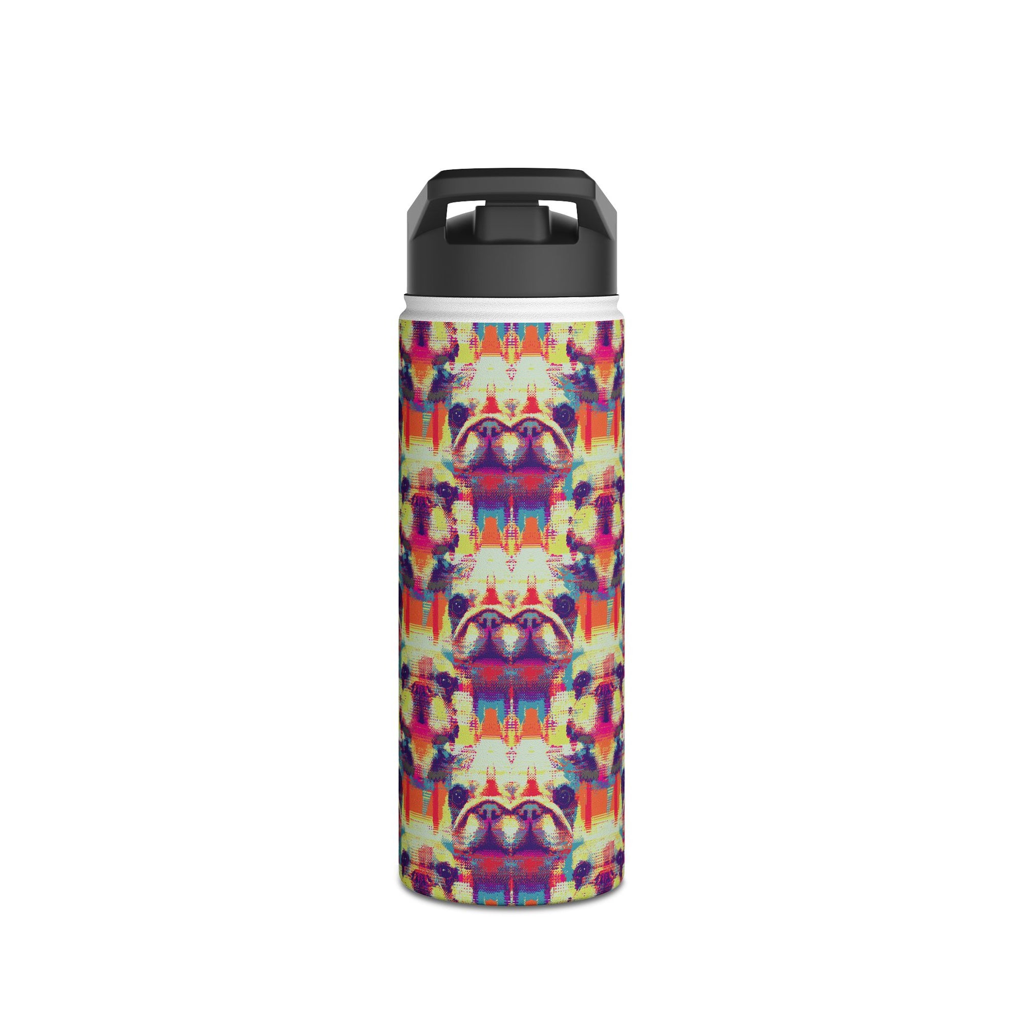 Glitchy Bulldog Blitz Stainless Steel Water Bottle