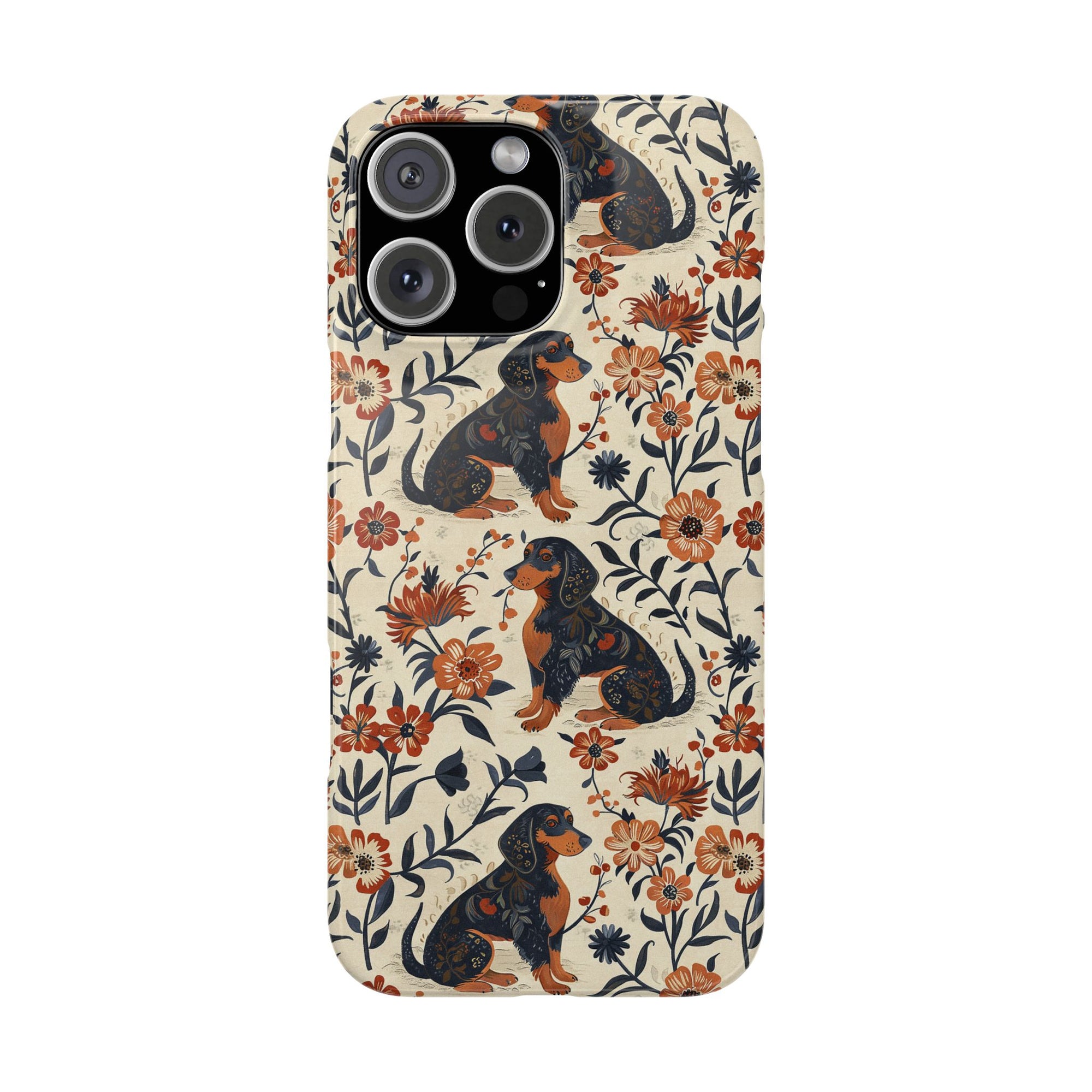 Blossoming Dachshunds Delight Slim Phone Cases