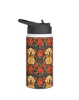 Golden Pawsatronic Tapestry Stainless Steel Water Bottle