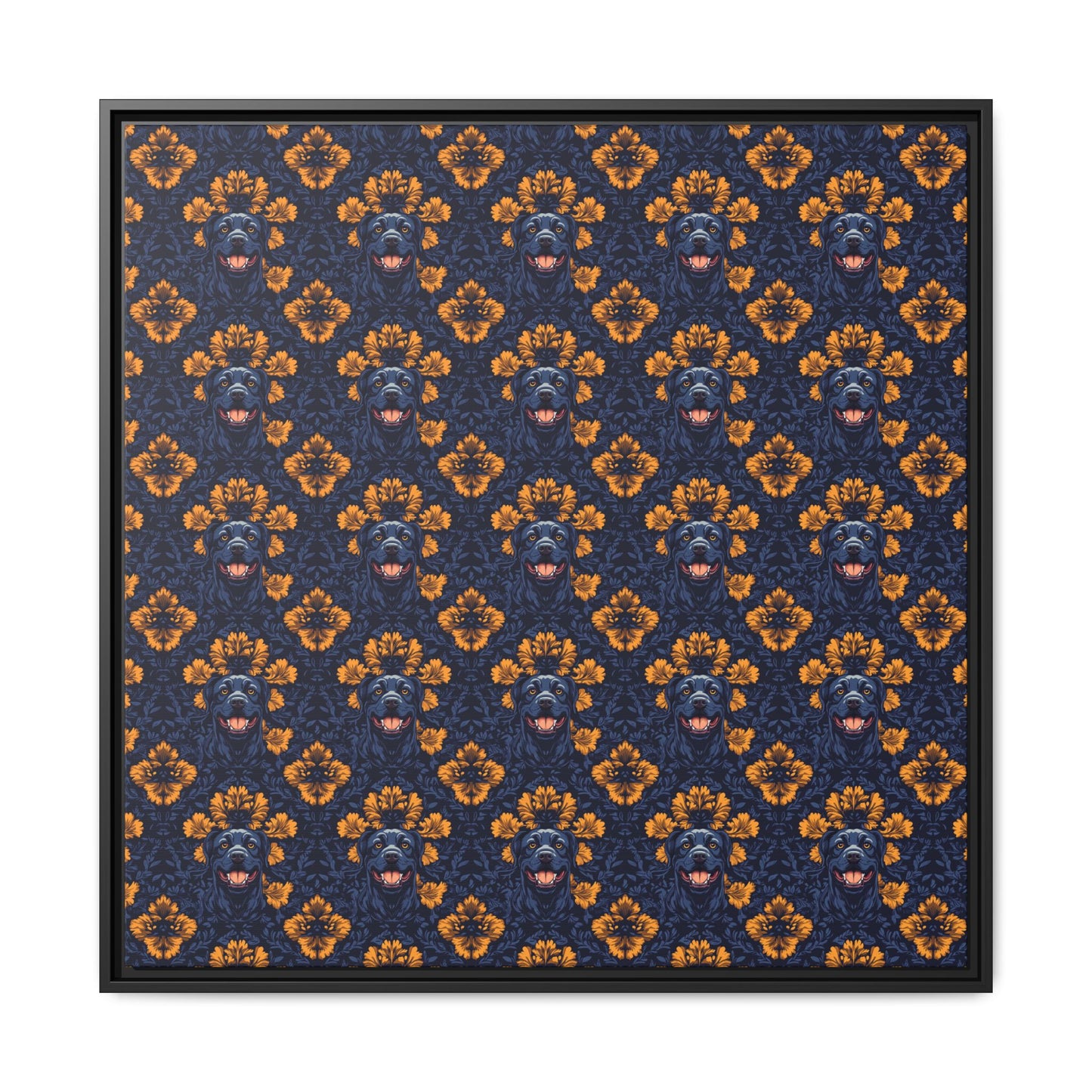 Royal Rottweiler Regalia Matte Canvas, Framed