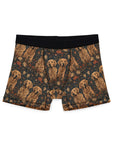 Fanciful Golden Paradise Blossom Men's Boxers