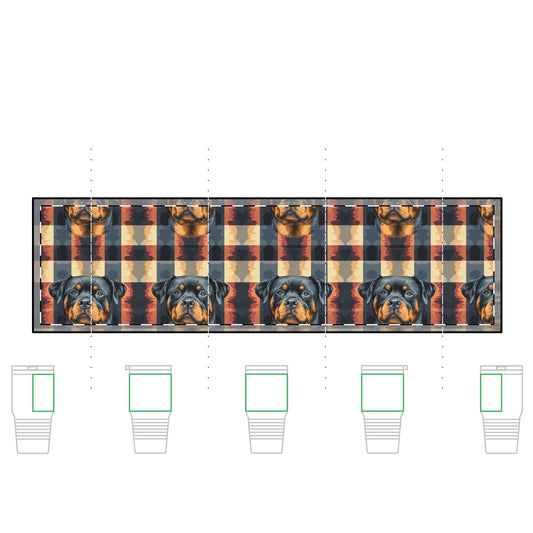 Pawsome Rottweiler Royalty Plaid Tundra Tumbler