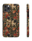 Blooming Pug Paradise Slim Phone Cases