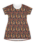 Floral Pawsome Dachsund Delight T-Shirt Dress