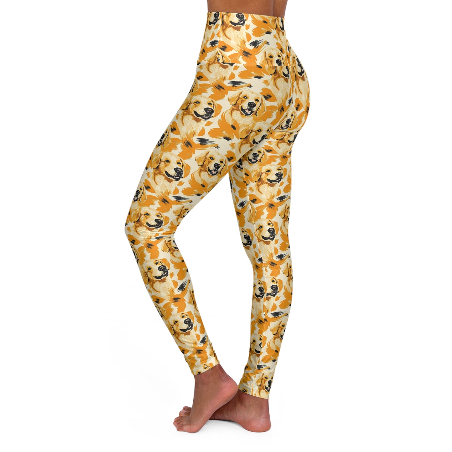 Golden Glitz 'n Glamour Woofwear High Waisted Yoga Leggings