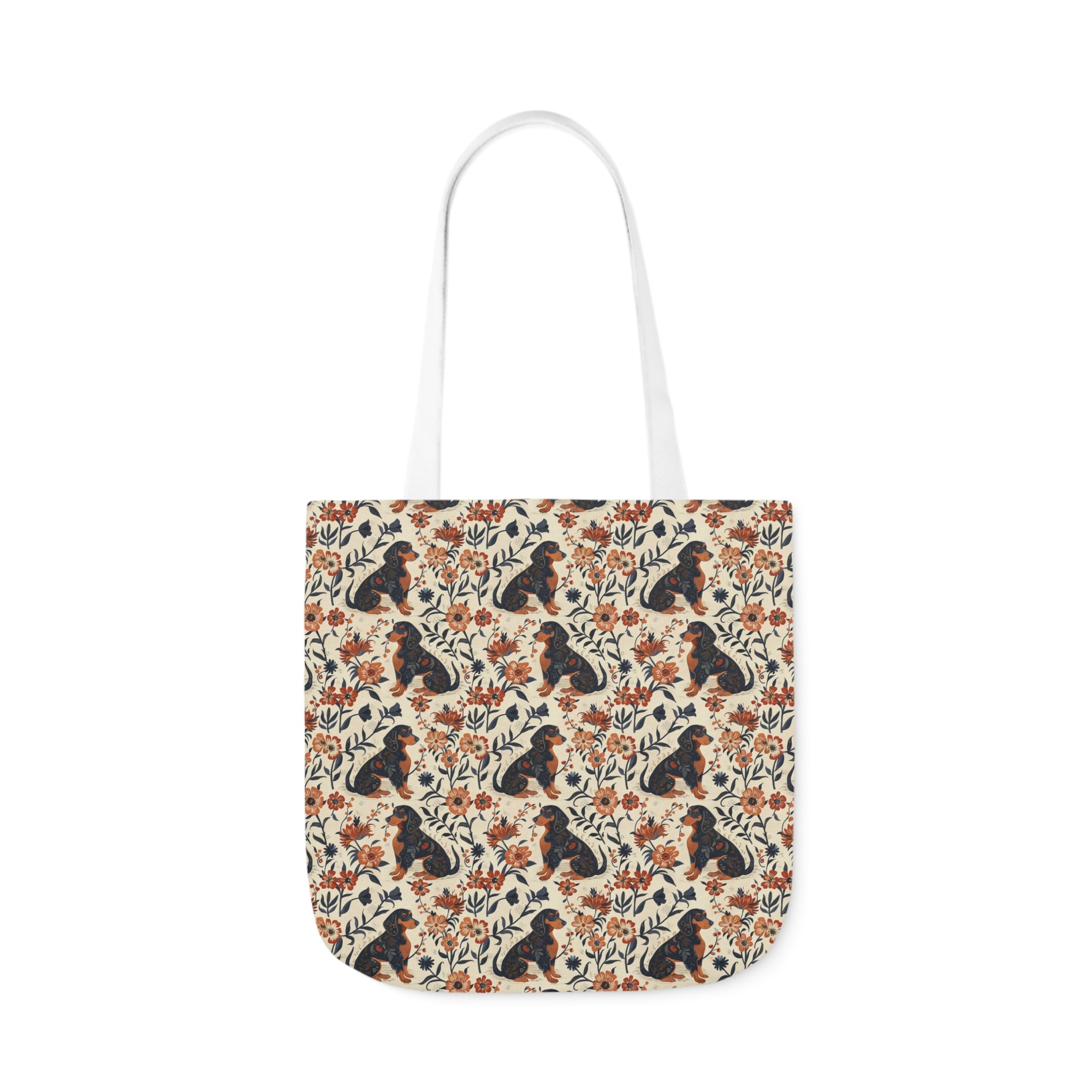 Blossoming Dachshunds Delight Canvas Tote Bag