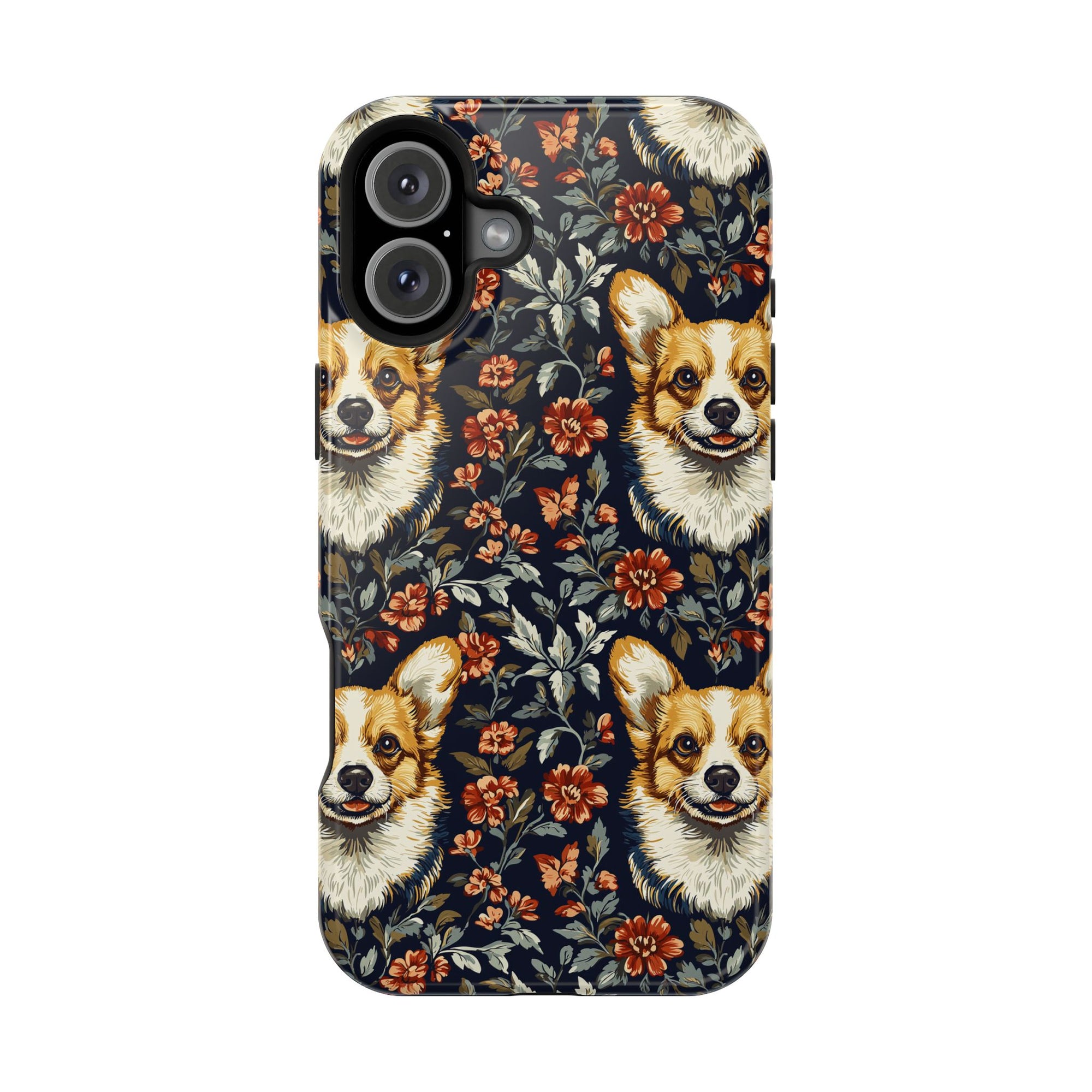 Floofy Corgi Blossom Blast Magnetic Tough Cases