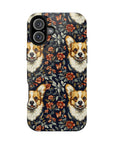 Floofy Corgi Blossom Blast Magnetic Tough Cases