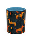 Dapper Dachshund Noir Glow Accent Coffee Mug