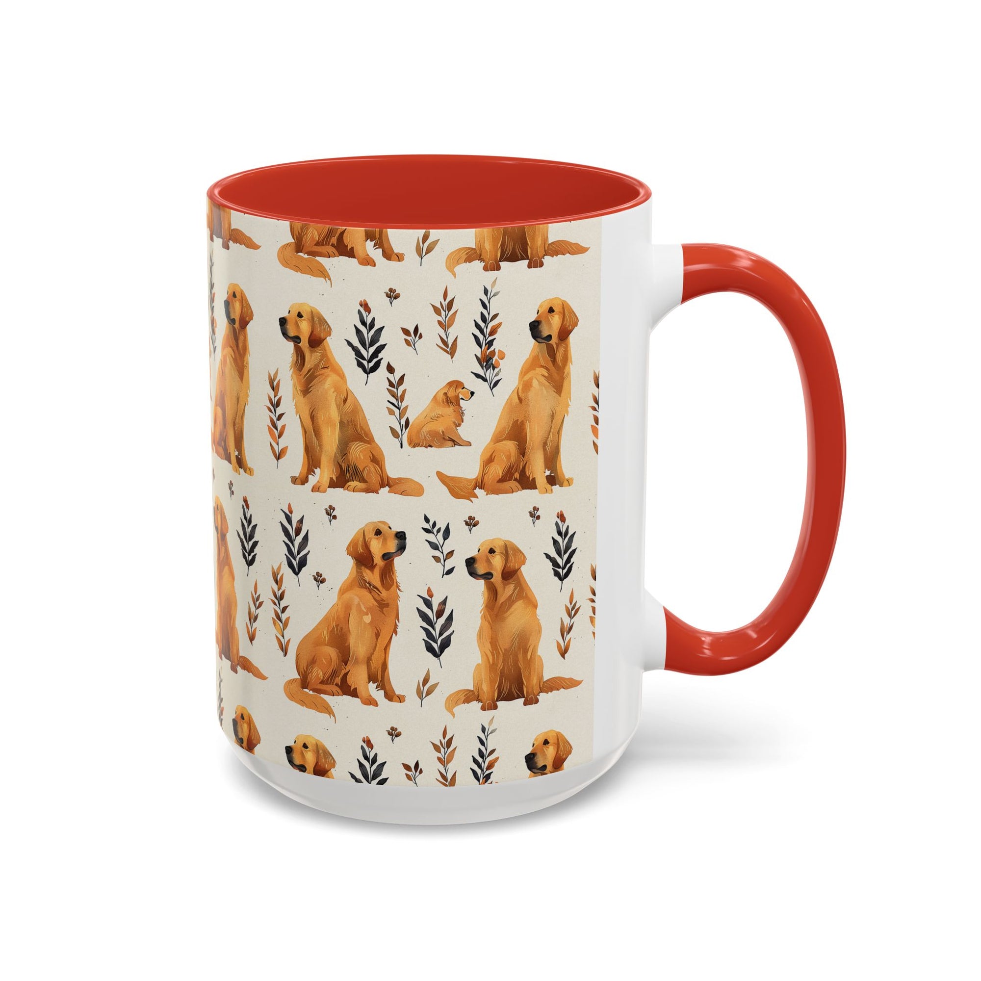 Golden Glamour Paws - Luxe Licks for Regal Retrievers Accent Coffee Mug