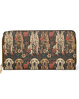 Blossoming Labradors Bouquet Zipper Wallet