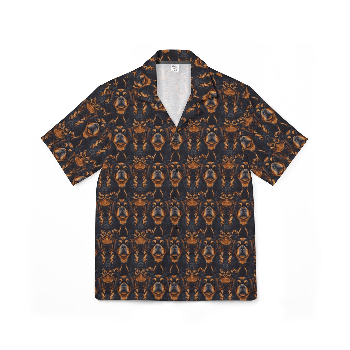 Modern Rottweiler Royalty Men's Hawaiian Camp Shirt