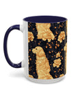 Golden Paws Floral Frenchie Accent Coffee Mug