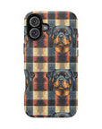 Pawsome Rottweiler Royalty Plaid Magnetic Tough Cases