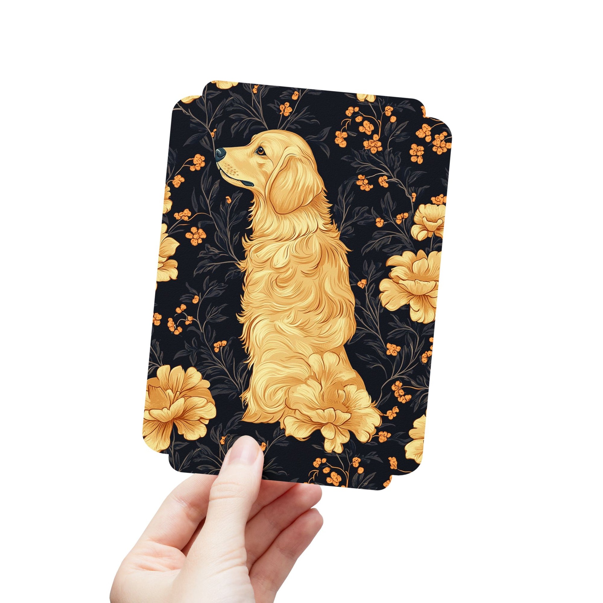 Golden Paws Floral Frenchie Postcards