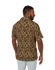 Autumnal German Shepherd Glamour Men's Hawaiian Camp Shirt