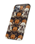 Bloomingly Bulldogistic Bouquet Slim Phone Cases