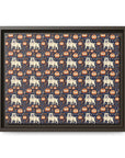 Bulldog Blossom Bonanza Matte Canvas, Framed