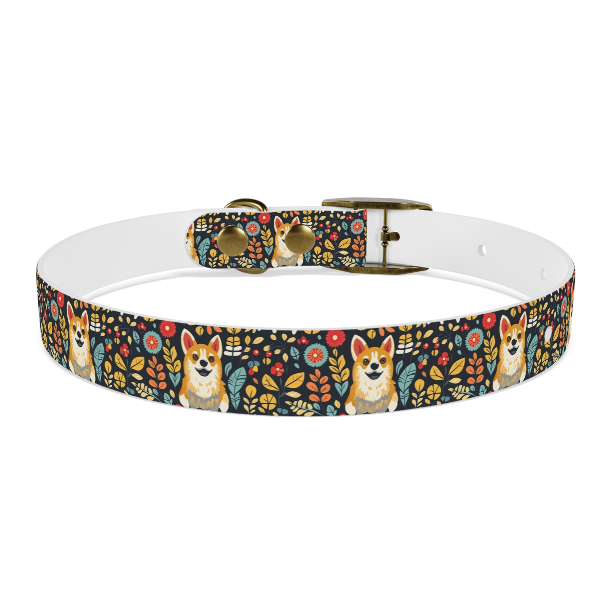 Corgi Rainbow Vine Dream Dog Collar