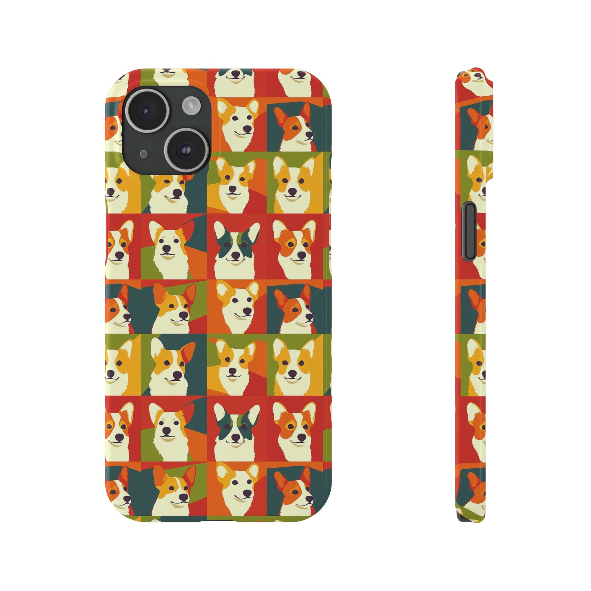 Corgi Chic Popart Pup Slim Phone Cases