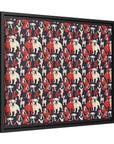 Bulldoggy Bliss Chomper Matte Canvas, Framed