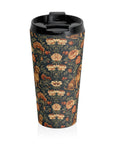 Dazzling Dachsund Blossoms & Foliage Stainless Steel Travel Mug