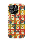 Corgi Chic Popart Pup Slim Phone Cases