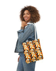 Golden Woof Abstract Glamour Canvas Tote Bag