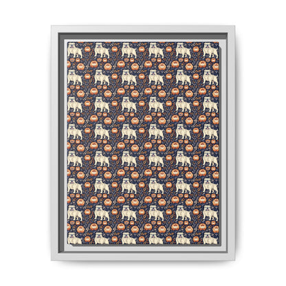 Bulldog Blossom Bonanza Matte Canvas, Framed