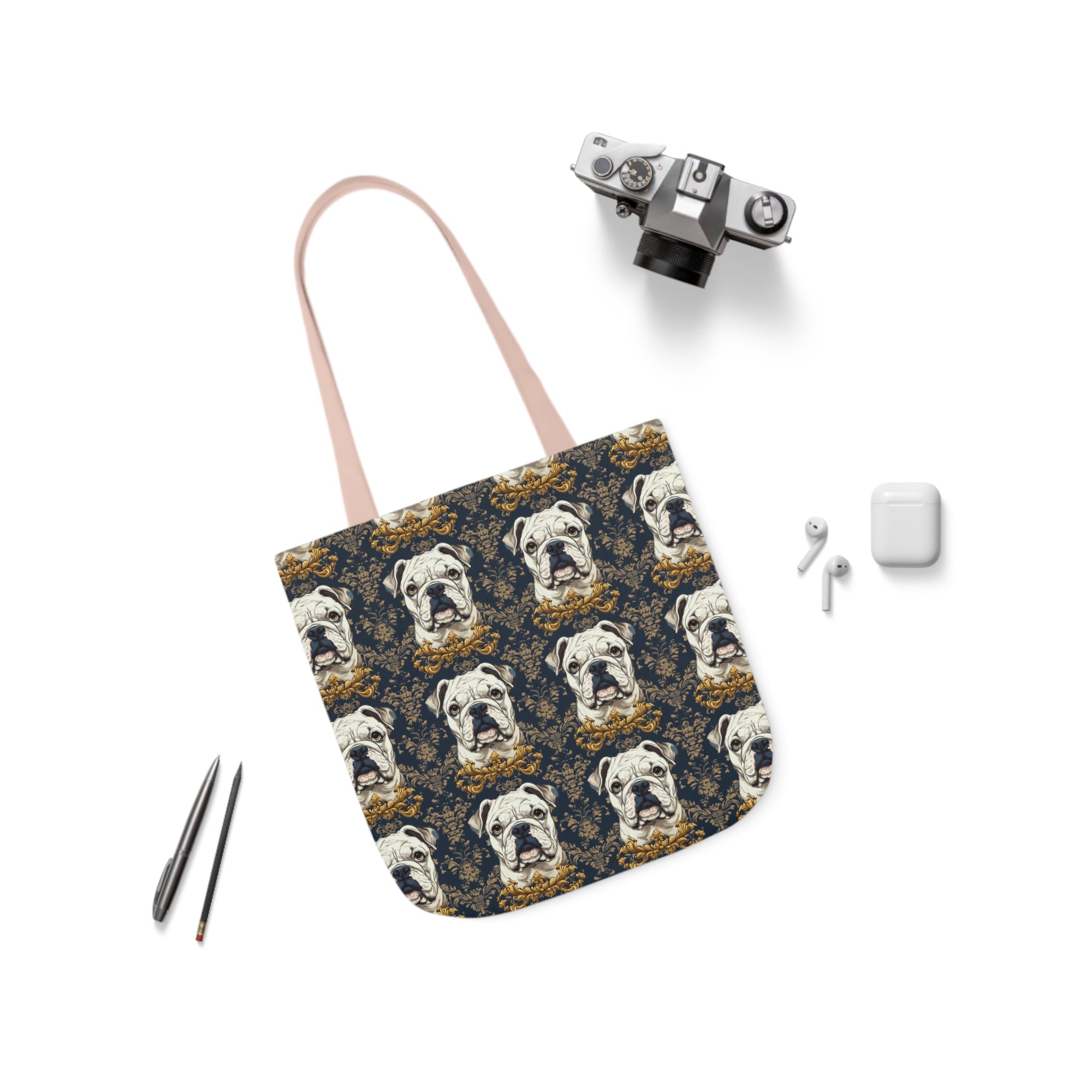 Wildwood Wanderlust Bulldog Canvas Tote Bag