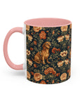 Dazzling Dachsund Blossoms & Foliage Accent Coffee Mug