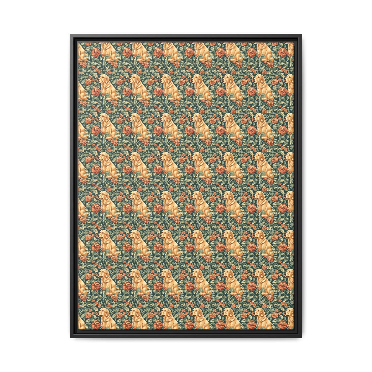 Blooming Goldie Glam Matte Canvas, Framed