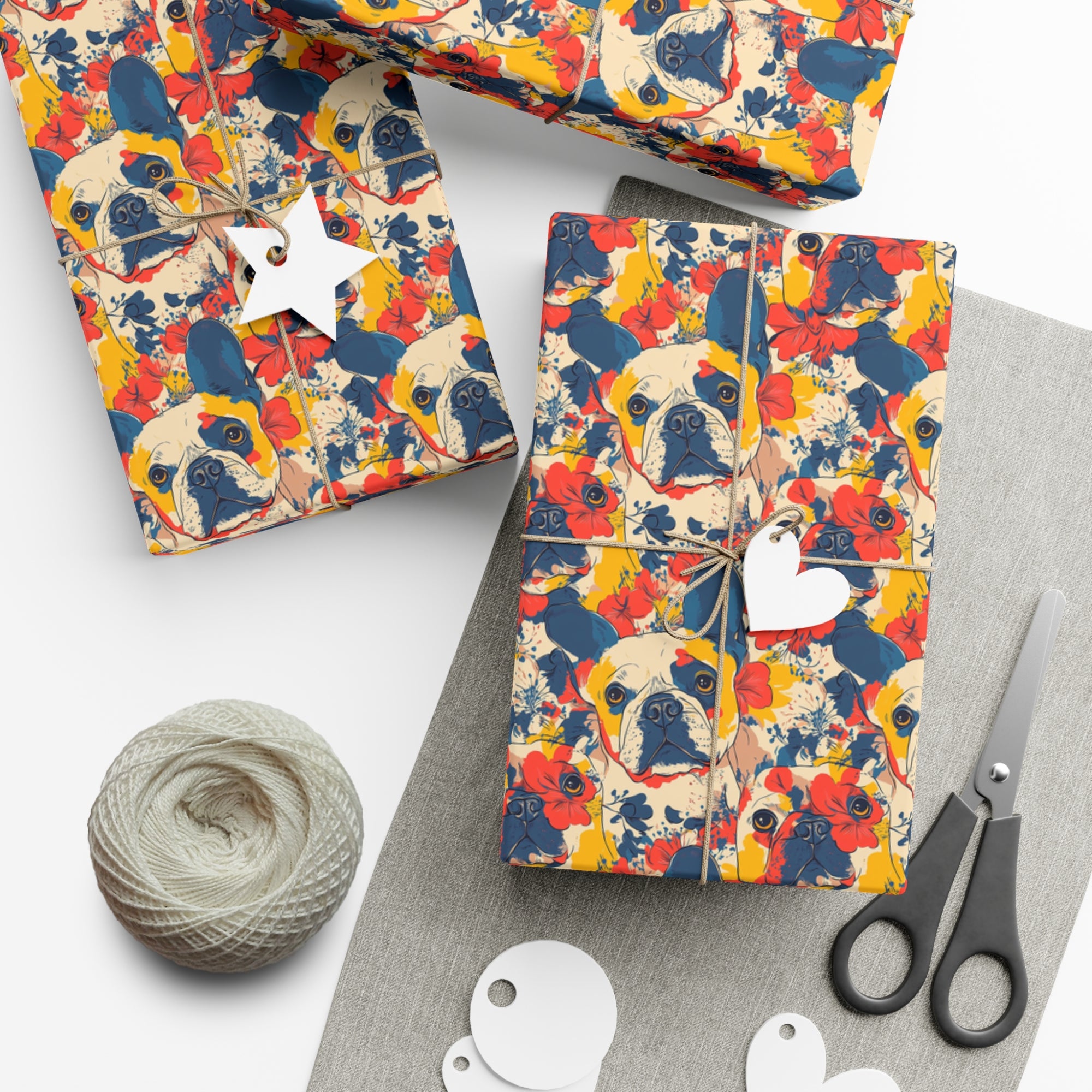 Bloom Pup Frenchietastic Splatter Gift Wrap Papers