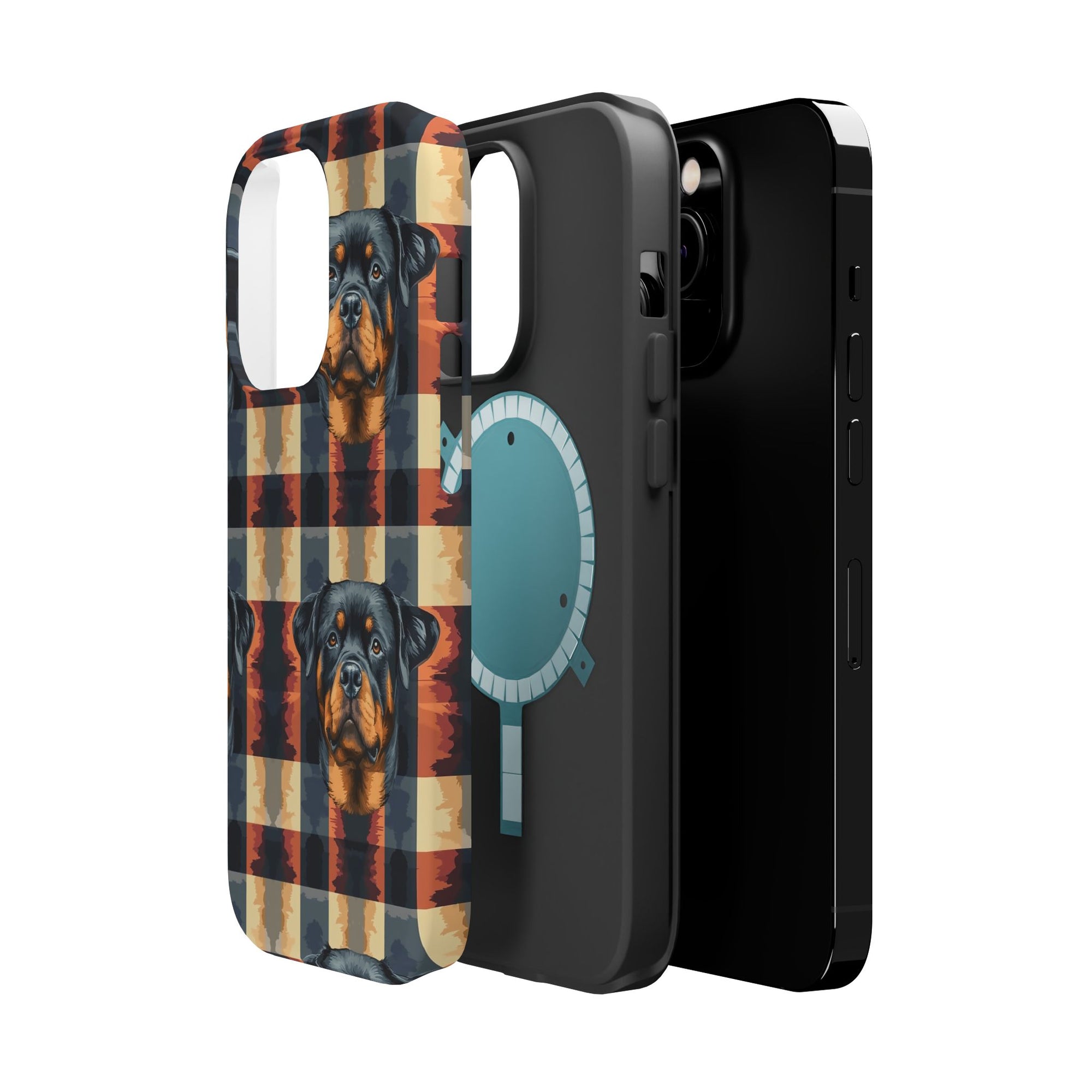 Pawsome Rottweiler Royalty Plaid Magnetic Tough Cases