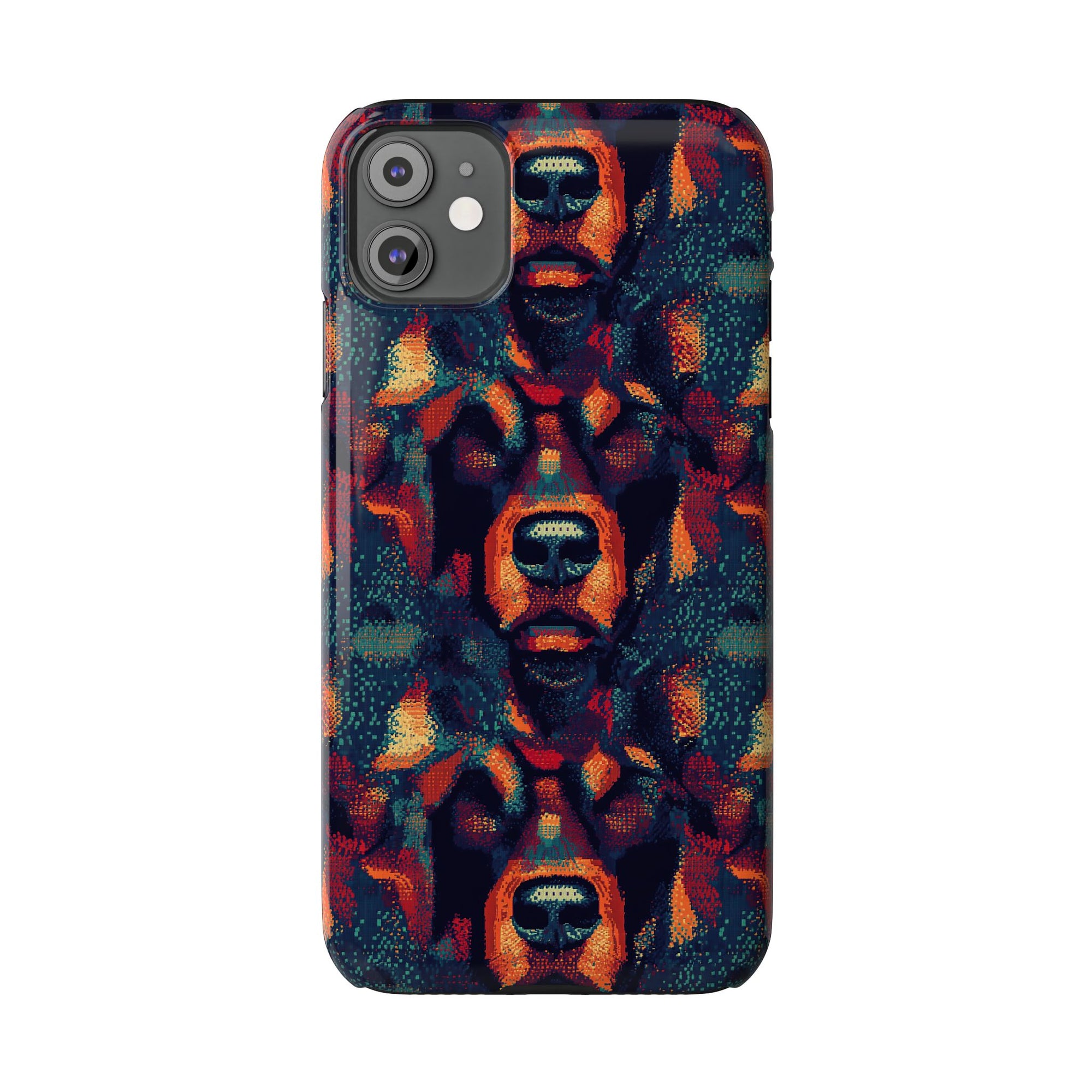 Rustic Rottie Charm Slim Phone Cases