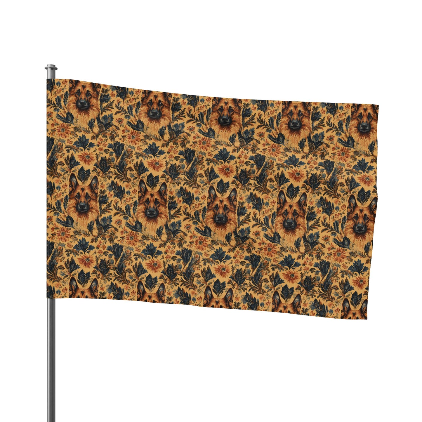 Autumnal German Shepherd Glamour Flag