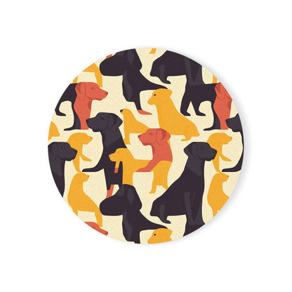 Modern Charm Labrador Chic Cork Back Coaster