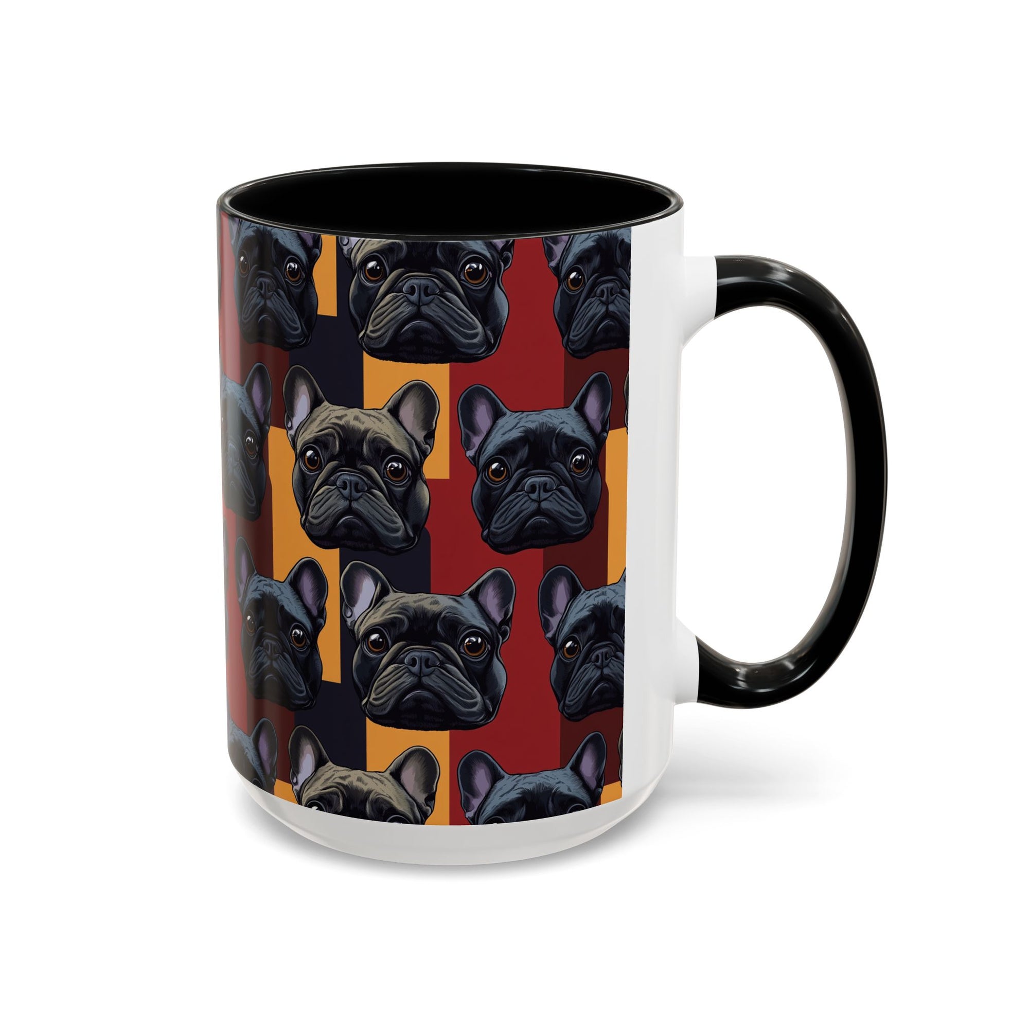 Chic Canine Checkmate - Frenchie Edition Accent Coffee Mug