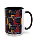 Chic Canine Checkmate - Frenchie Edition Accent Coffee Mug