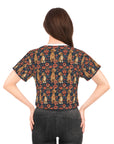 Floral Pawsome Dachsund Delight Crop Tee